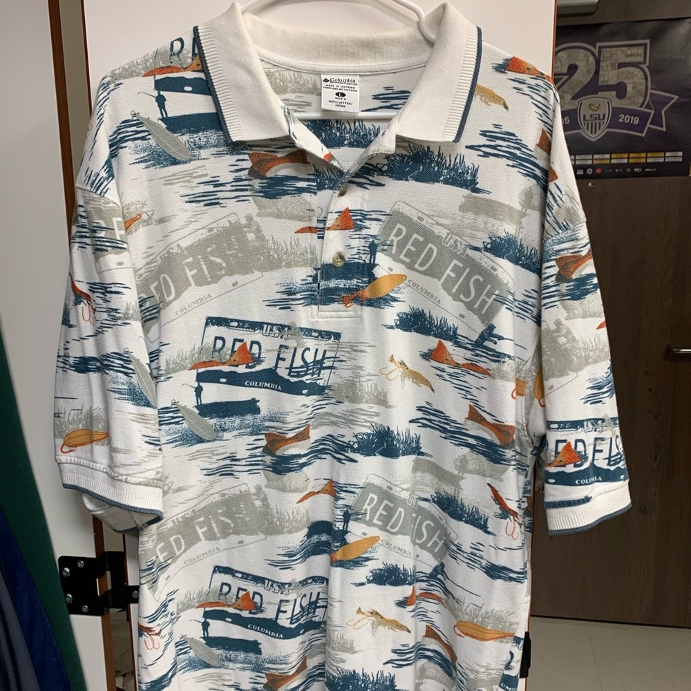 Columbia “Red Fish” Collared Shirt